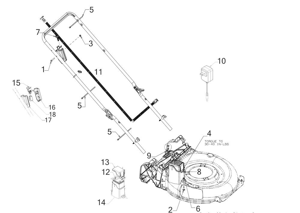 Electrical Diagram and Parts List for SC300E (12ACA2M6710)(2019) Cub Cadet Lawn Mower